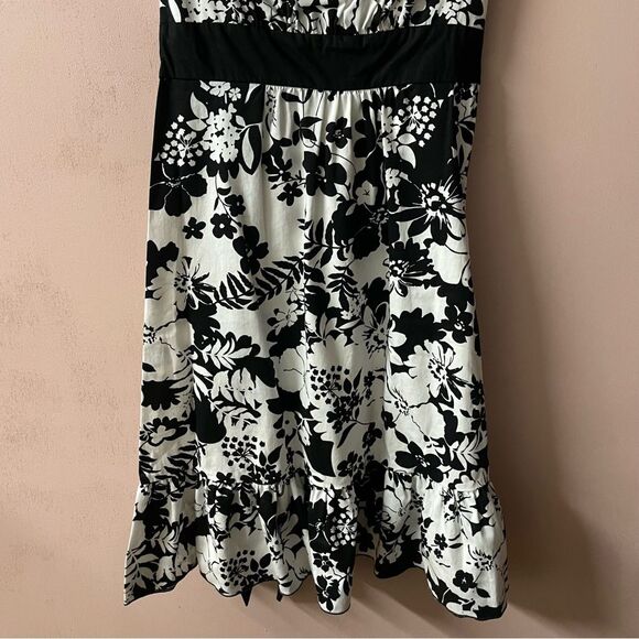 Vintage A.P.N.Y. Y2K Girls’ Size 12 White & Black Floral Dress EUC - Picture 10 of 11
